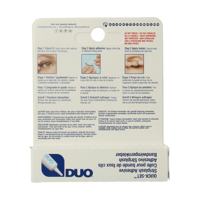 DUO Quickset adhesivo para pestañas postizas blanco/transparente 7 gramos
