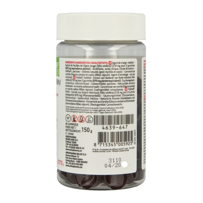 Arkogummies Rotes Weinlaub 60 Gummies