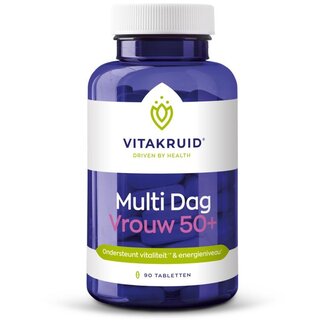 Vitakruid Multi Dag Vrouw 50+ 100 % Vegan 90 comprimés