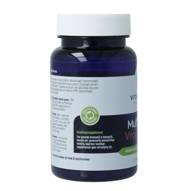 Multi Dag Vrouw 50+ 100% Vegan 30 Tabletten