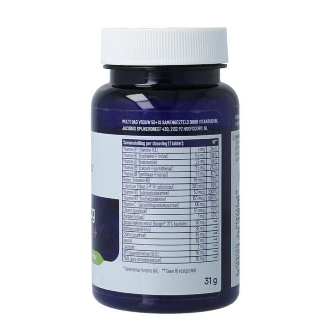 Multi Dag Vrouw 50+ 100% Vegan 30 Tabletten