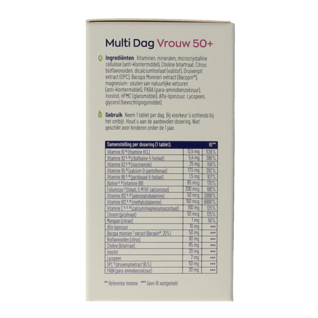 Multi dag & nacht vrouw 50+ 2 x 30 tabletten 60 Tabletten