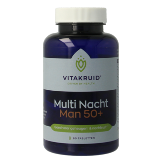 Vitakruid Multi Nacht Man 50+ 100% Vegan 90 Tabletten