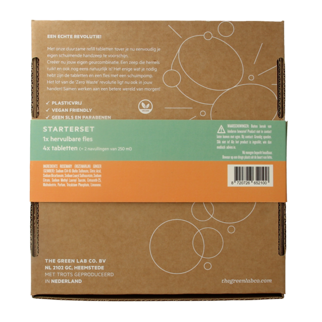 The Green Lab Co Kit de démarrage premium savon pour les mains romarin & gingembre 1 Set