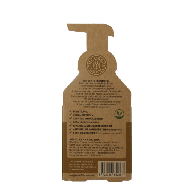 Set di Ricarica Sapone Mani The Green Lab Co Senza Profumo, 4 Pezzi