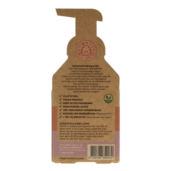 The Green Lab Co Handzeep navulset oranjebloesem & lavendel 4 Stuks