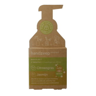 The Green Lab Co Kit de recharge pour savon mains The Green Lab Co citronnelle et jasmin 4 pièces