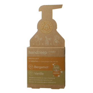 The Green Lab Co The Green Lab Co Handzeep navulset bergamot & vanille 4 Stuks