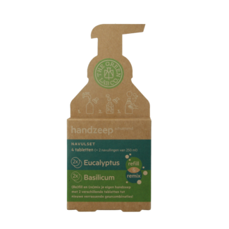 The Green Lab Co The Green Lab Co Kit di ricarica Sapone Mani Eucalipto & Basilico, 4 Pezzi