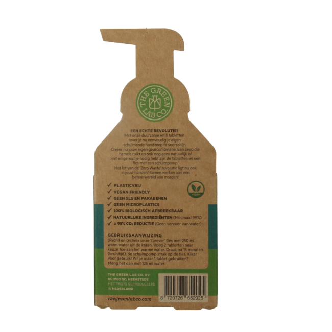 The Green Lab Co Handzeep navulset eucalyptus & basilicum 4 Stuks