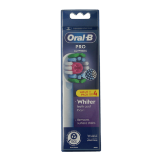 Oral B Oral-B 3D White Replacement Brush Heads, 4 Pack