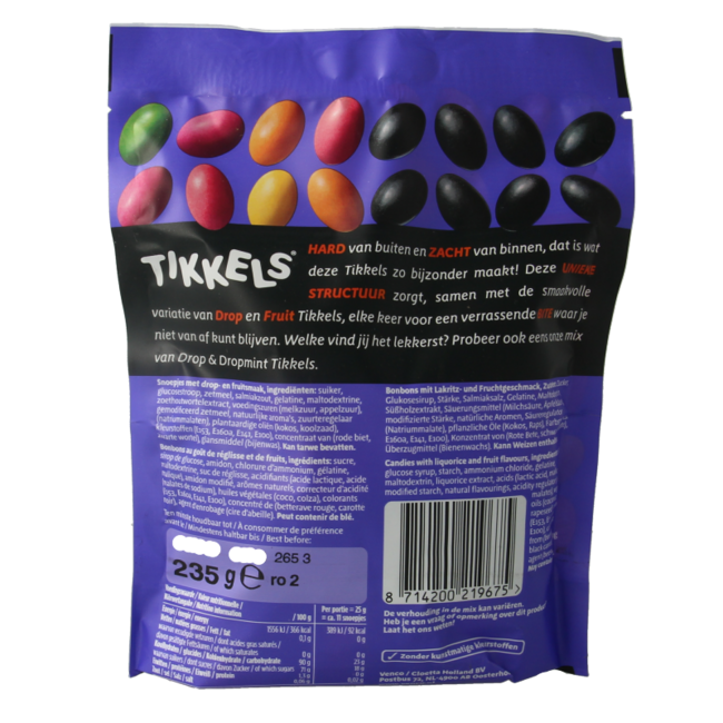 Venco Tikkels liquorice & fruit 235 Gram