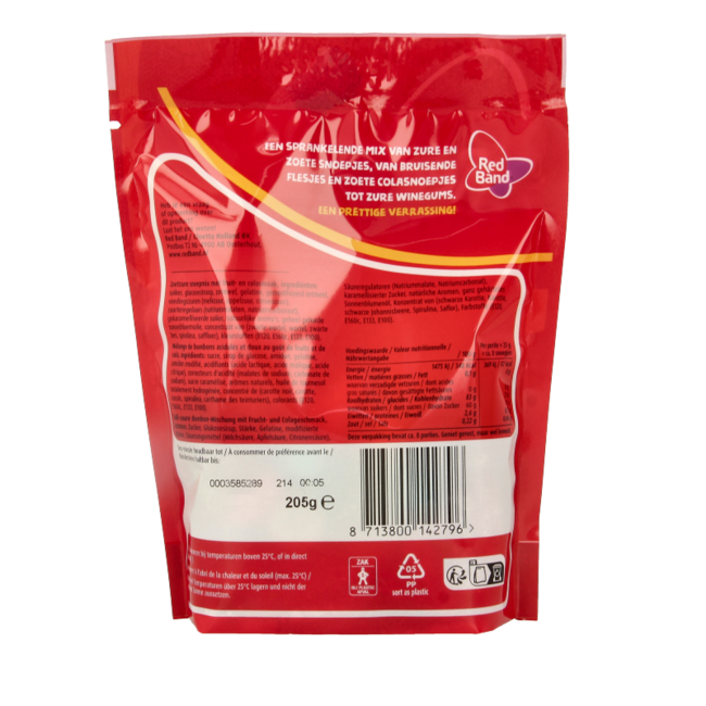 Red Band Mix di Caramelle Effervescenti Fizzy 205 Grammi