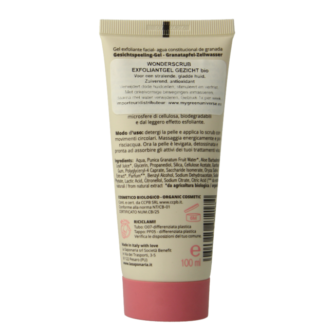 La Saponaria Wonderscrub Peeling-Gesichtsgel 100 Milliliter