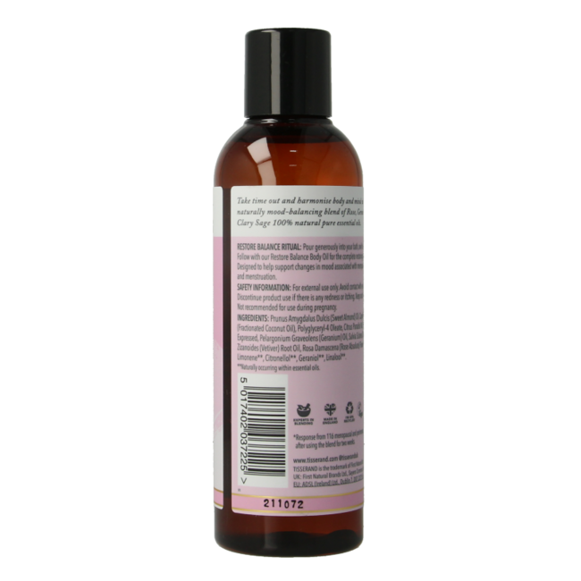 Olio da Bagno Tisserand Restore Balance 200 Millilitri