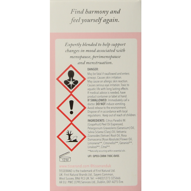 Olejek do dyfuzora Tisserand przywracający równowagę 9 mililitrów