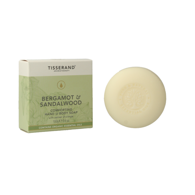 Jabón Tisserand de bergamota y sándalo 100 g