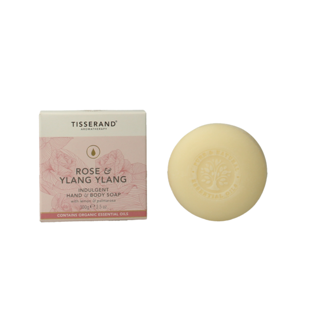 Sapone Tisserand rosa e ylang ylang 100 Grammi