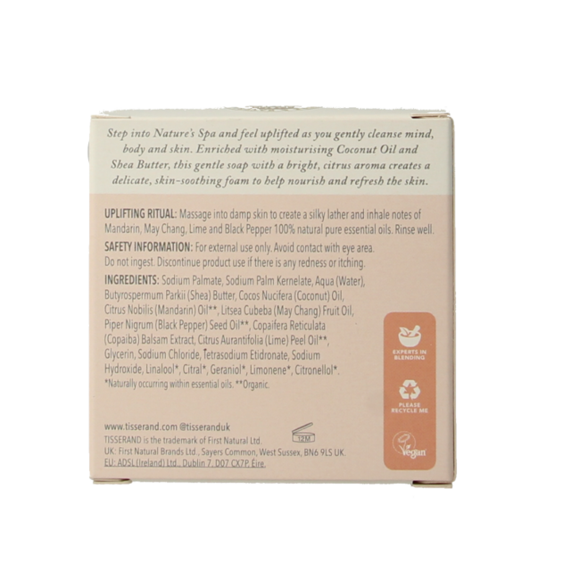 Jabón Tisserand mandarina y may chang 100 g