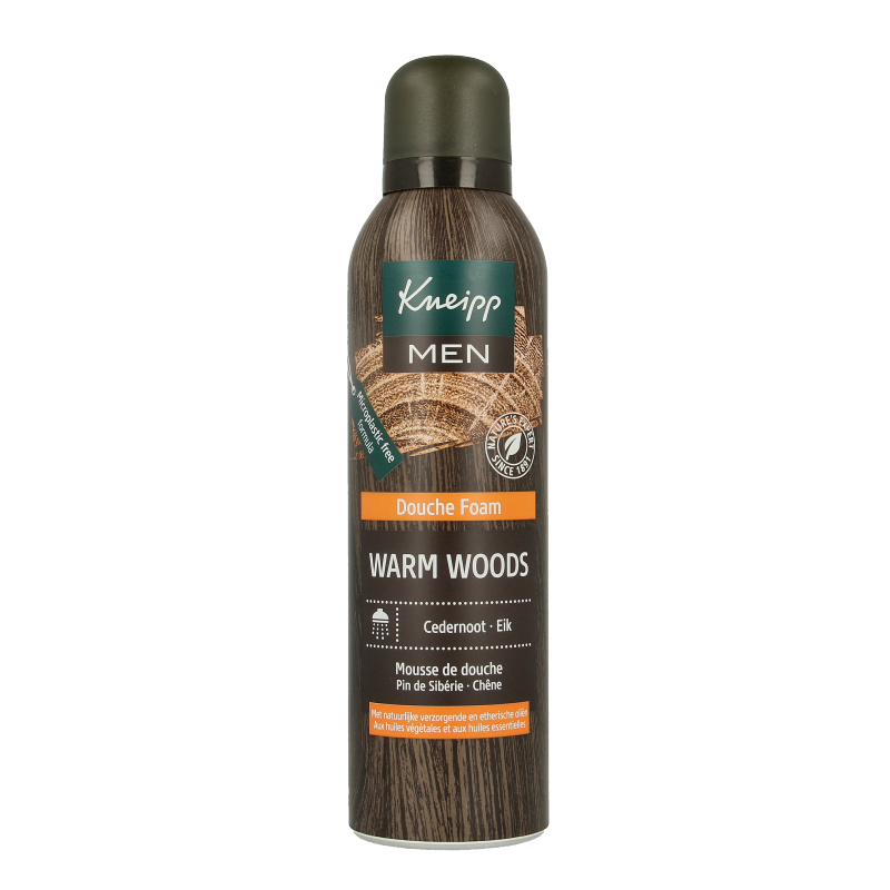 Kneipp Men warm woods espuma de ducha cedro 200 mililitros