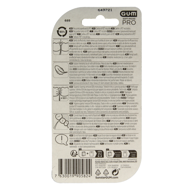 GUM Soft Picks Advanced Pro Small 30 Pezzi