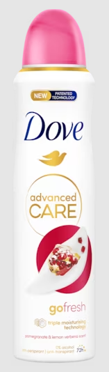 Dove Desodorante en spray go fresh granada 150 mililitros