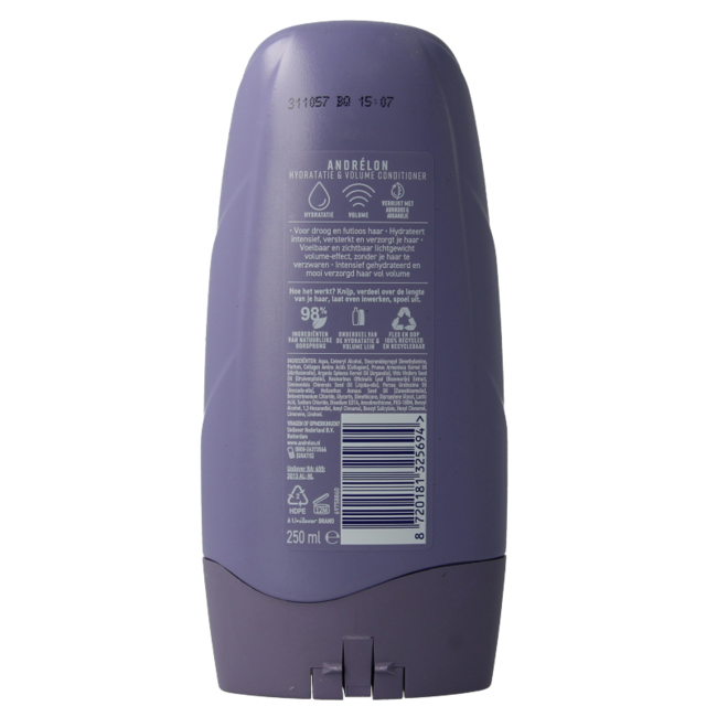Andrelon Conditioner Hydration & Volume 250 Millilitres