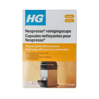 HG Capsules de nettoyage pour machine Nespresso, 6 pièces