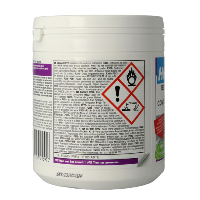 HG Wasmiddel stinkend wasgoed 500 Gram