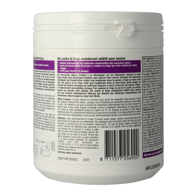 HG Detergent for smelly laundry 500 Gram