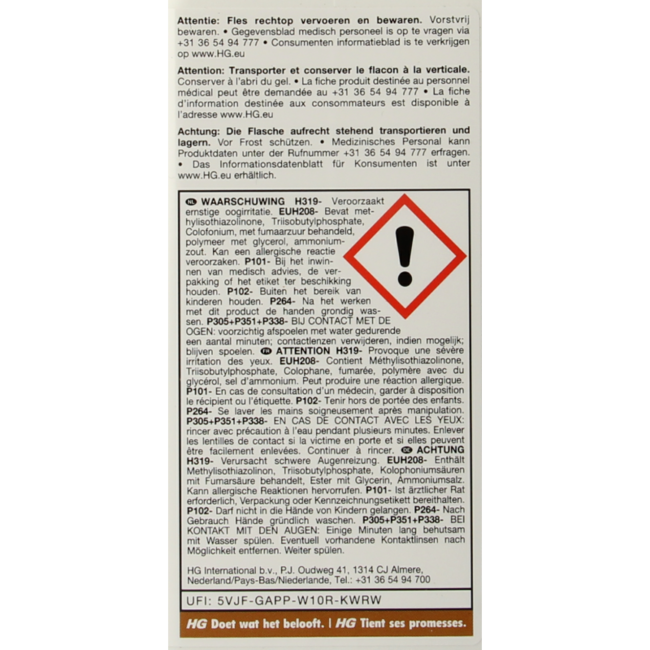 HG Limpiador de Suelos Laminados con Brillo 1 Litro