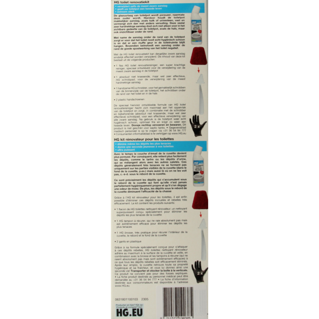 HG Kit de rénovation pour toilettes 500 ml