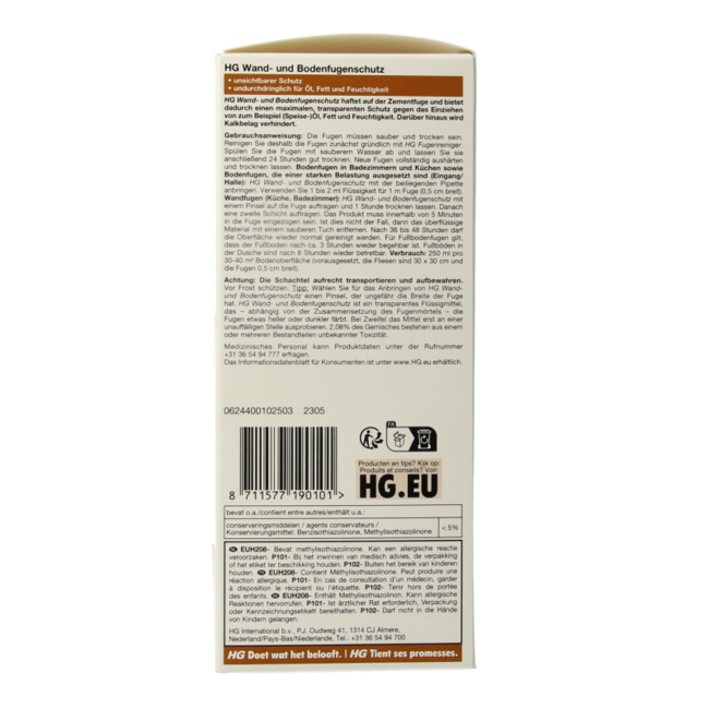 HG Wand & vloervoegen beschermer 250 Milliliter