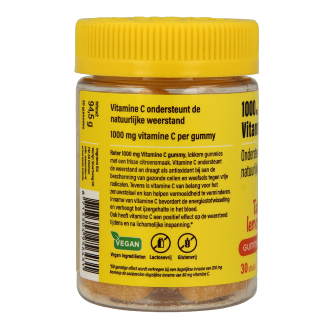 Roter Vitamin C 1000 mg Zitronen-Gummis 30 Tabletten