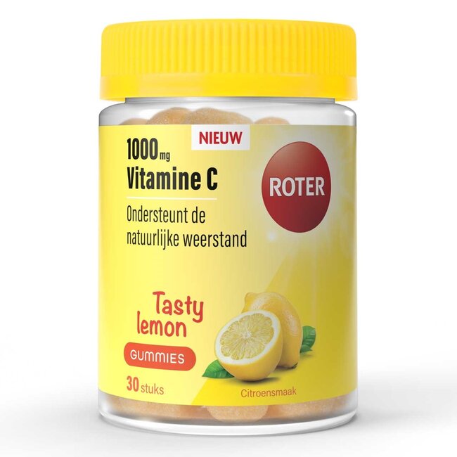 Roter Vitamin C 1000 mg Zitronen-Gummis 30 Tabletten