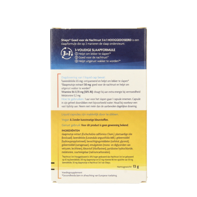 Shiepz Nachtrust 3-in-1 sterk 30 Tabletten