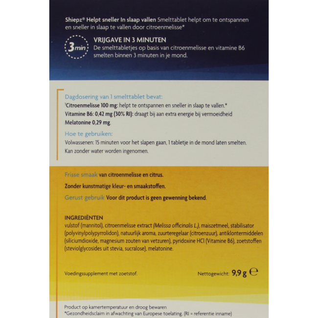 Shiepz Sneller in slaap 30 Tabletten