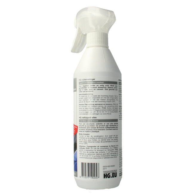 Detergente per Vetri Auto HG 500 Millilitri