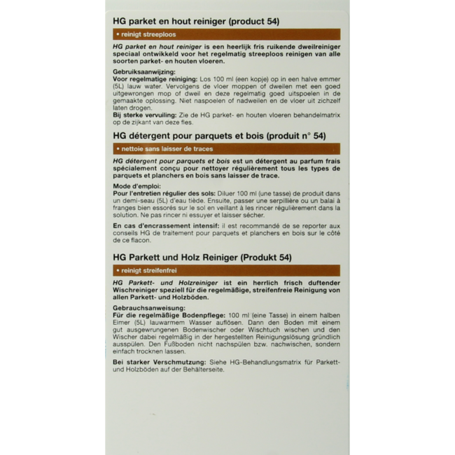 Detergente per Parquet HG 1 Litro
