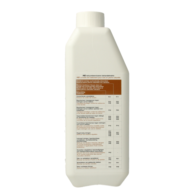 HG Eliminador de velo de cemento para piedra natural 1 Litro