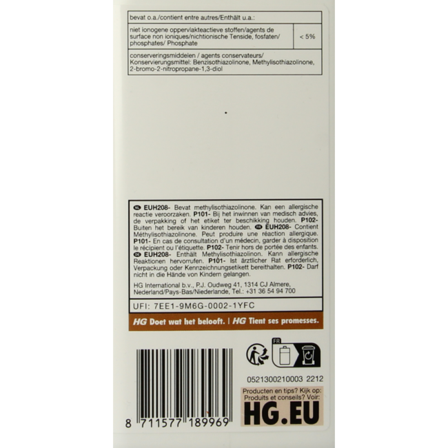 HG Limpiador de piedra natural extra fuerte 1 Litro