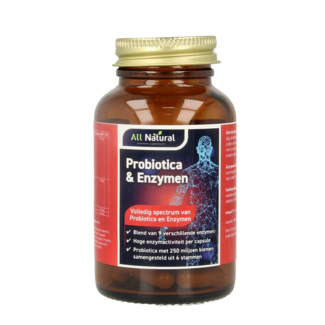 All Natural Probiotici ed Enzimi Tutti Naturali 60 Capsule Vegetali