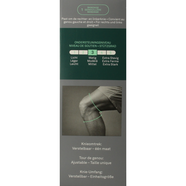 Sports knee support adjustable 1 piece