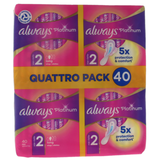 Always Always Maandverband platinum long 40 Stuks