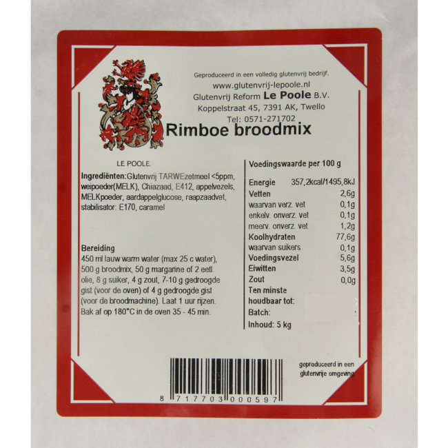 Le Poole Rimboe Brotmischung 5000 Gramm