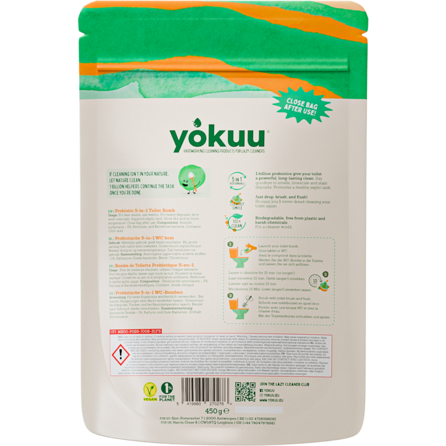 Yokuu Bomba para el inodoro probiótica 30 unidades