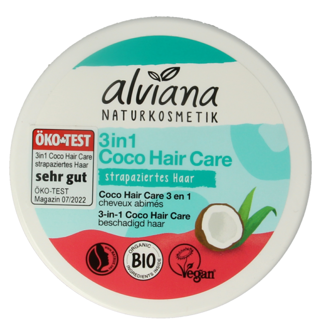 Maschera Capelli 3-in-1 Alviana con Olio di Cocco 150 Millilitri
