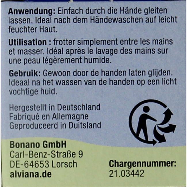 Alviana Jojobar Hände 25 Gramm