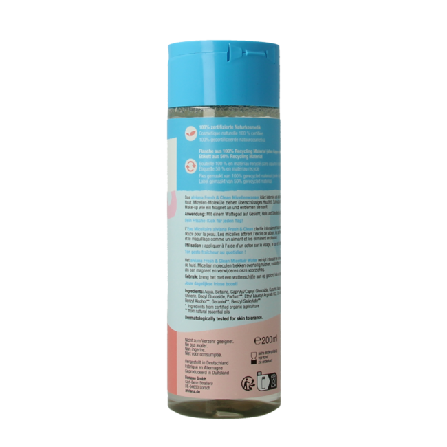 Alviana Mizellenwasser fresh en clean 200 Milliliter