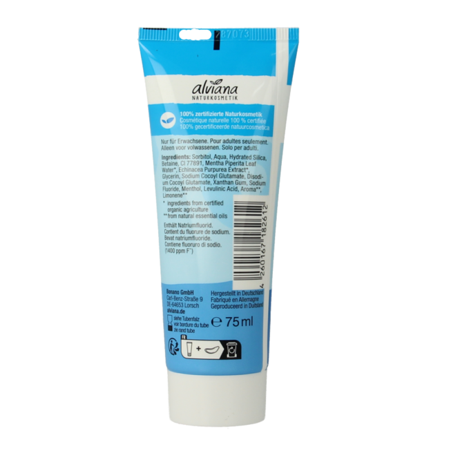 Alviana Zahnpasta mit Minze 75 ml